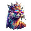 Poly Art Otter