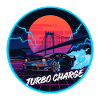 Turbo Charge Retro Synthwave Drift-Kunst