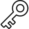 Schlüssel-Sicherheitszeilen-Symbol