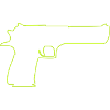 Neon-Pistolen-Silhouette