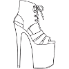 Pole Dance Heel: Schnür-Platform-Stiletto