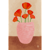 Mohn in Rosa Vase