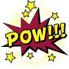 Comic POW Knall Cartoon Superheld