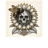 Hummel-Schädel-Sonnenblume