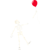 Rotes Ballonskelett