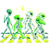 Alien Crew bei Nacht