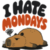 I Hate Mondays – Müdes Capybara