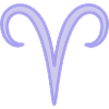 Widder-Tierkreiszeichen-Symbol Pastel Lila
