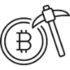 Bitcoin-Mining-Linien-Symbol
