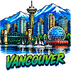 Vancouver Stadtlandschaft Neon