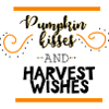 Herbstspruch zwischen orangen Balken