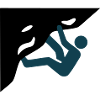 Hallenklettern Silhouette Icon