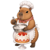 Capybara beim Backen