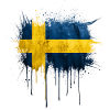 Graffiti sweden flag
