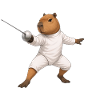 Capybara beim Fechten