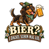 Lustiger Dackel im bayerischen Look