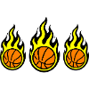 Basketball Flamme Symbol