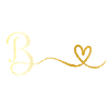 Buchstabe B Monogramm mit Herz