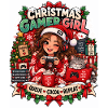 Weihnachts Gamerin Pixelkunst