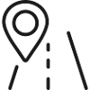 GPS-Straßennavigationslinien-Symbol