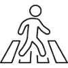 Fußgängerüberquerungslinie-Symbol