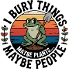 Regenbogenfrosch mit Schaufel