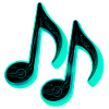 futuristische musiknoten