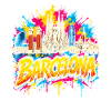 Barcelona Farbexplosion Skyline