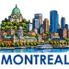 Montreal Skyline am Fluss