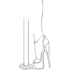 Stiletto-Silhouette Noir