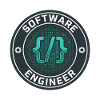 Software Engineer Binärcode-Badge-Geschenk