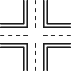 Symbol der Straßenkreuzungslinie