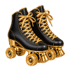 Rollschuhe Schwarz-Gold