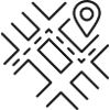 GPS-Straßenkarten-Linien-Symbol