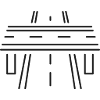Autobahnstraßenlinien-Symbol