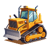 Vollfarbiger Bulldozer Earth Mover
