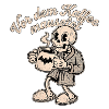 Halloween Kaffee Skelett