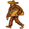 Bigfoot trägt Taco