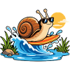 Surfing Snail