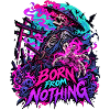 Neon Skull Samurai Wiedergeburt