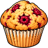 Himbeer-Muffin Cartoon