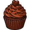 Schoko Cupcake Herzmotiv