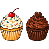 Cupcake Duo: Vanille & Schoko