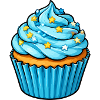 Cupcake Blautörtchen Sternenzauber
