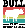 Stier Krafttier Retro-Look