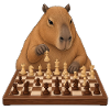 Capybara spielt Schach