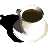 Aquarellkaffee WeißSchwarz