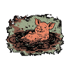 Schwein im Schlamm Landwirt