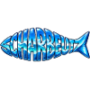 Scharbeutz Blaues Fischlogo am Meer