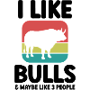 Stier Spruch Retro-Look